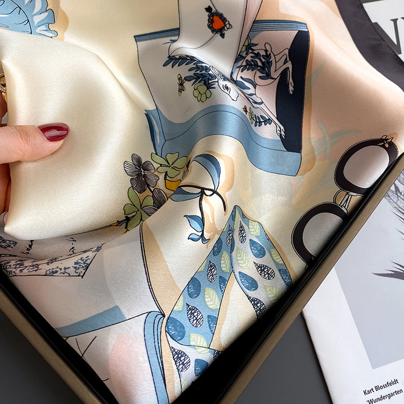 Square Scarf Women's Spring Mulberry Silk Scarf Scarf Scarf