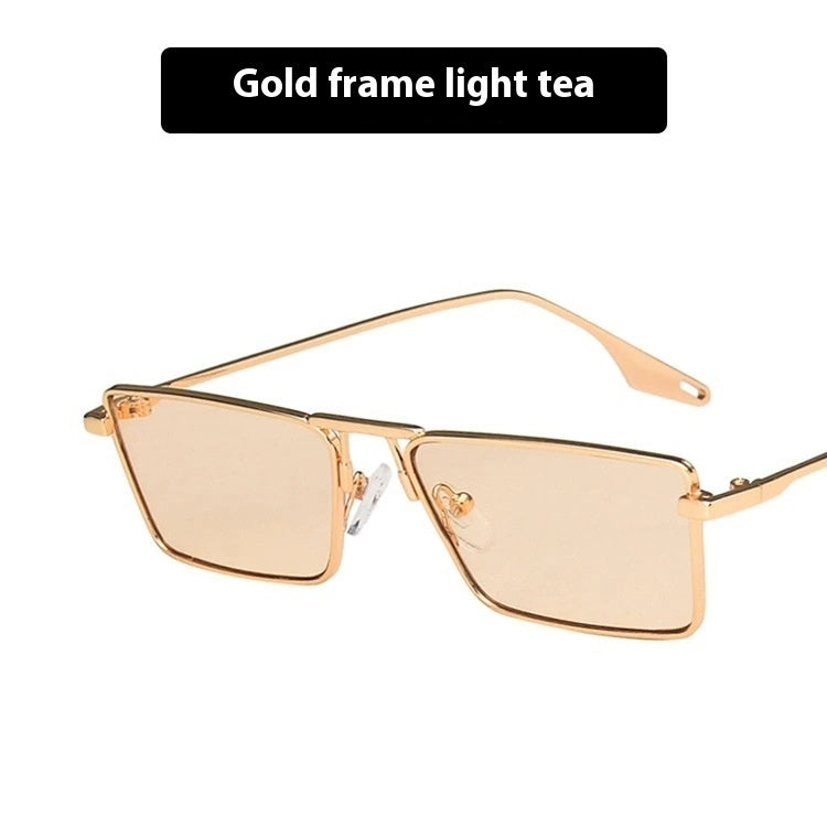 Women's Fashion Metal Frame Sunglasses Small Frame