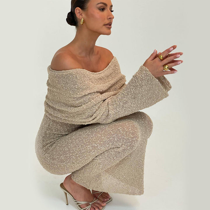 Beach Knitted Off Shoulders Dress
