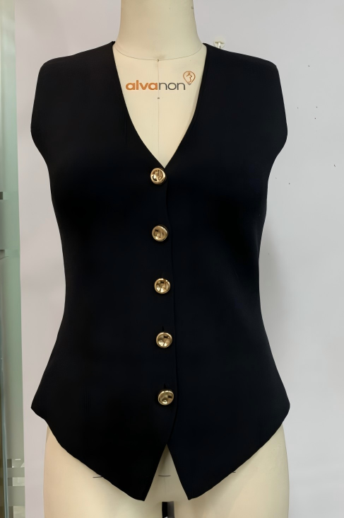 Women's long sleeveless pullover vest