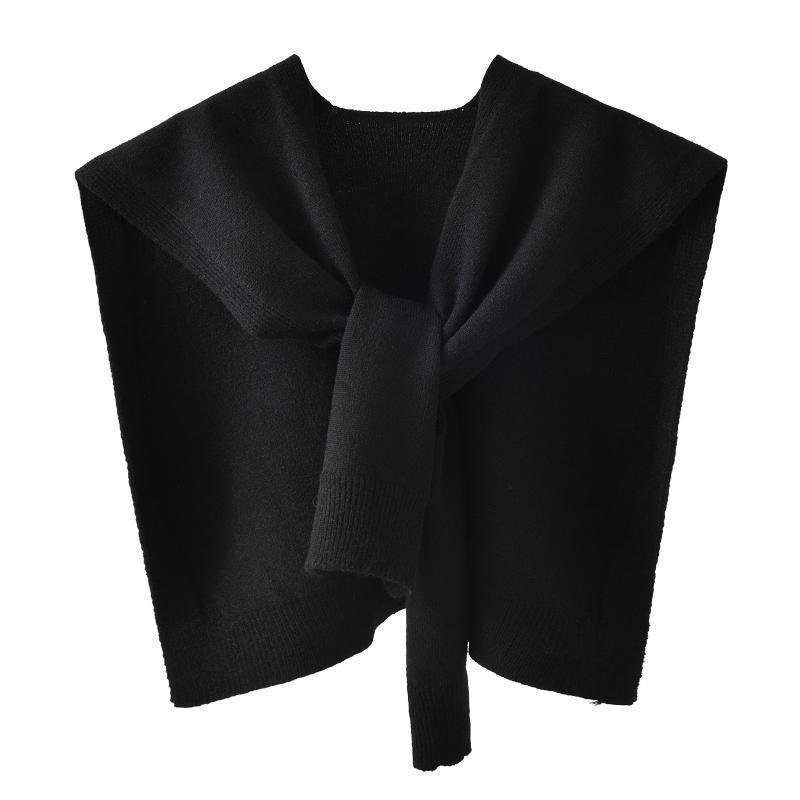 Core-spun Yarn Knitted Shawl Spring Autumn Outerwear Waistcoat