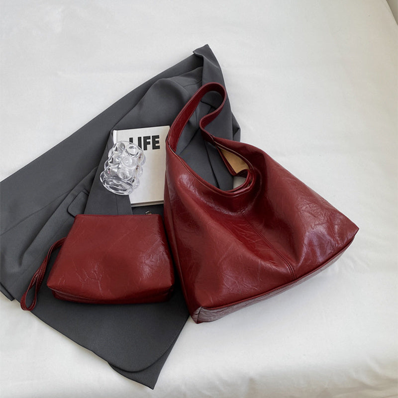 Chic Composite Hobo Tote with Clutch