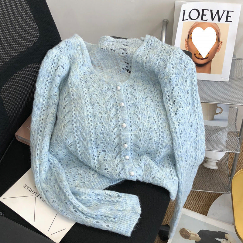 Women's Fashionable Soft Glutinous Mohair Knitted Sweater