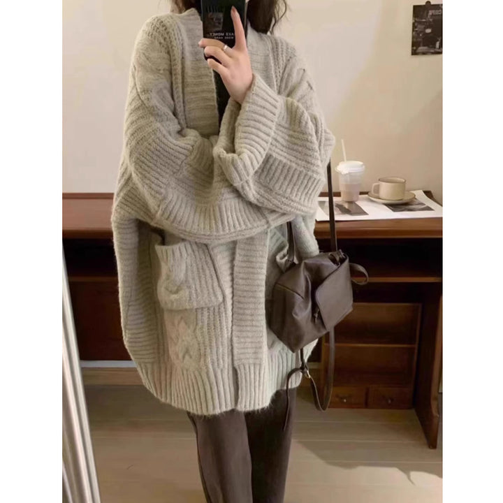 Loose Sweater Cardigan Coat For Women