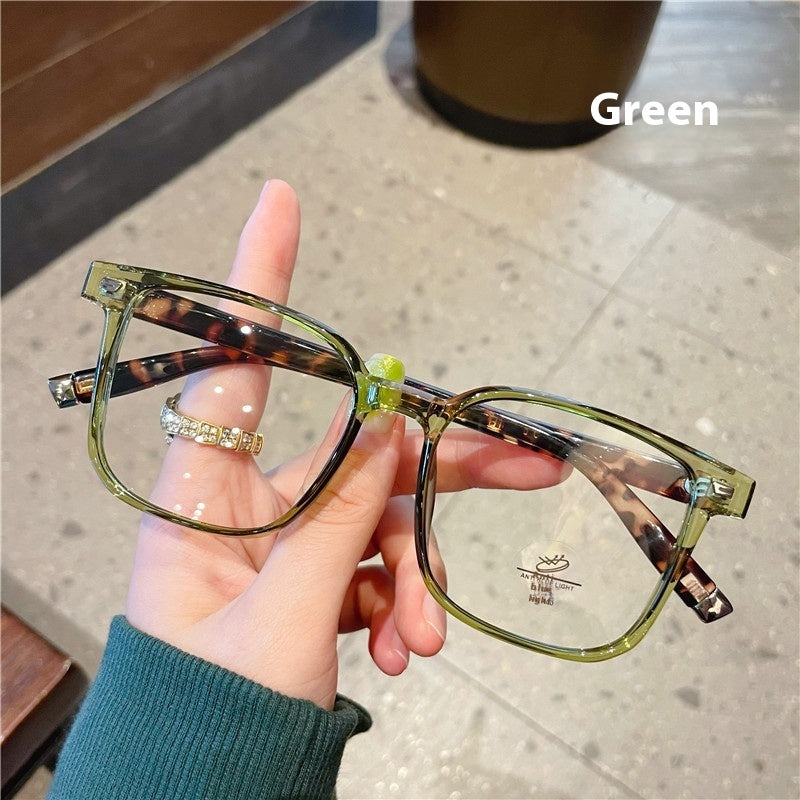Women's Simple Color Matching Creative Large Frame Glasses