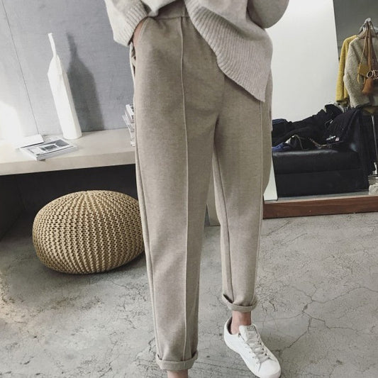 Straight Tapered Casual Pants