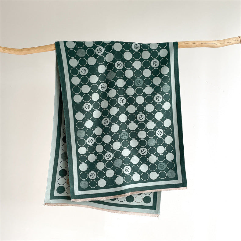 Thickened Warm Shawl Cashmere Winter Circle Scarf