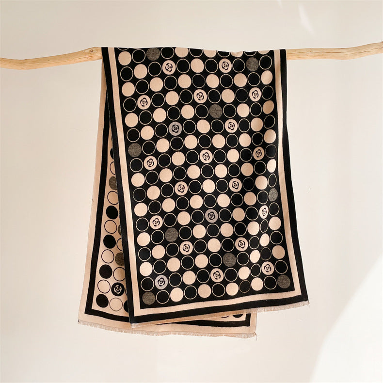 Thickened Warm Shawl Cashmere Winter Circle Scarf