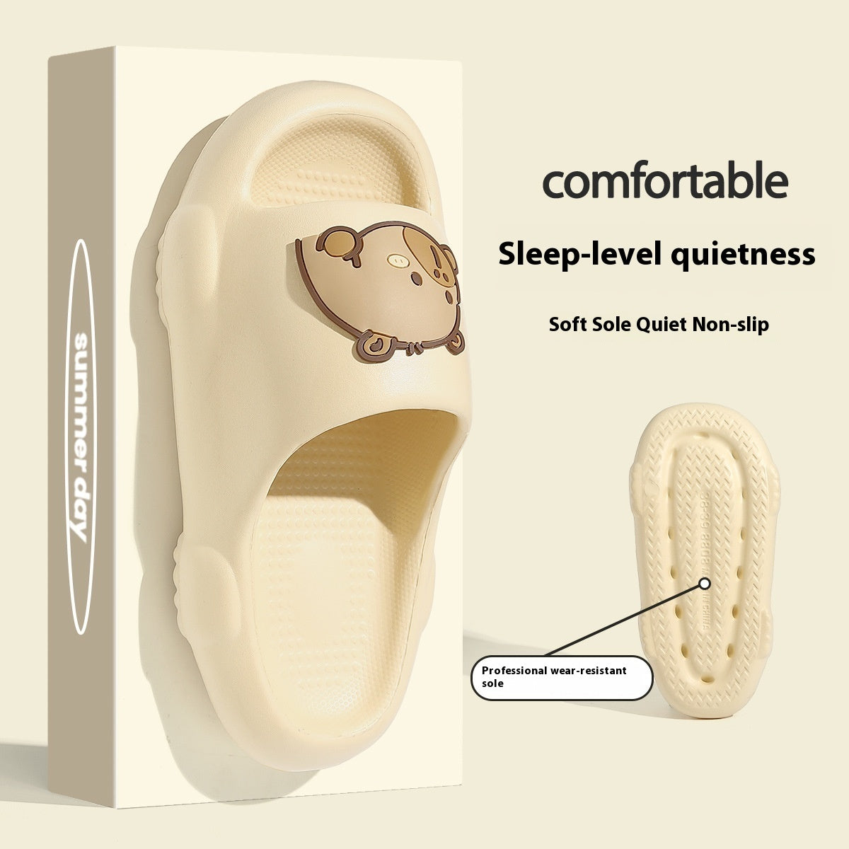 Women's Cartoon Slippers Indoor Non-slip Bathroom Slipper Fashion House Shoes