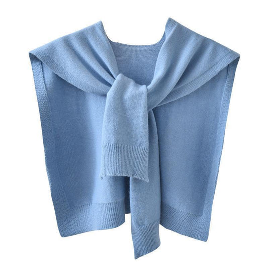 Core-spun Yarn Knitted Shawl Spring Autumn Outerwear Waistcoat