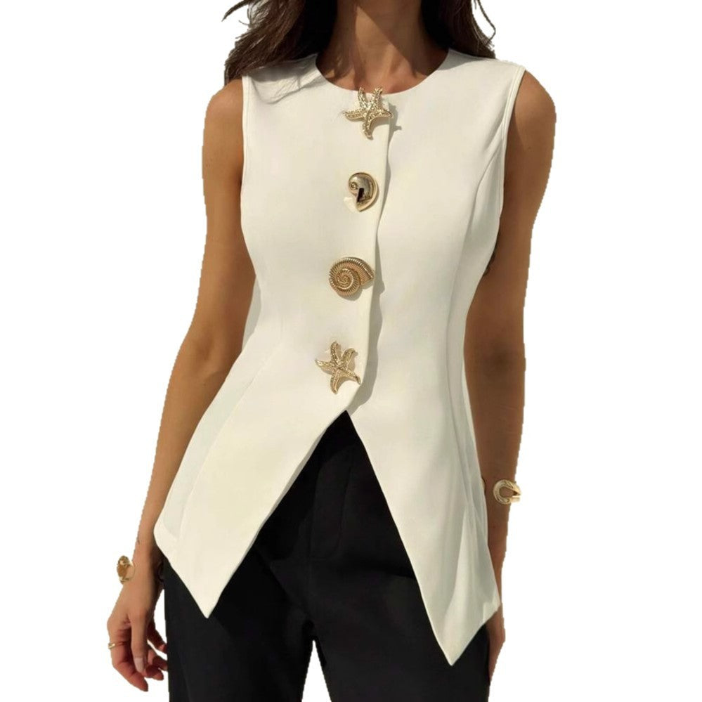 New British Artistic Temperament V-neck Vest Vest Loose All-matching