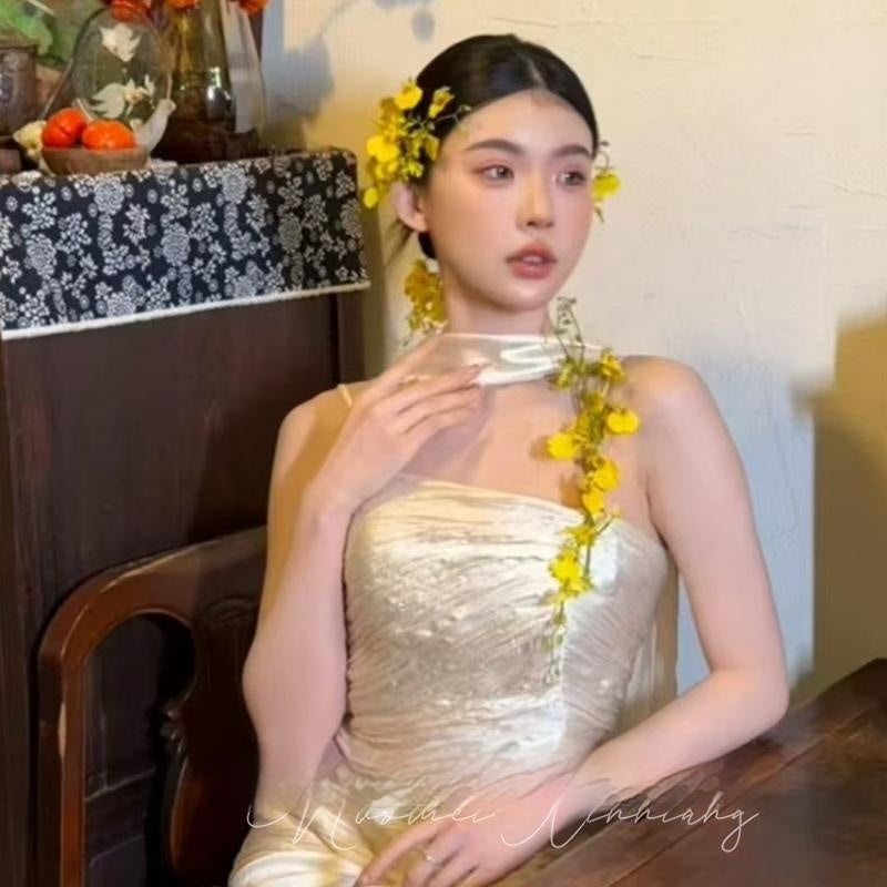 Chic Yellow Floral Hair Clip