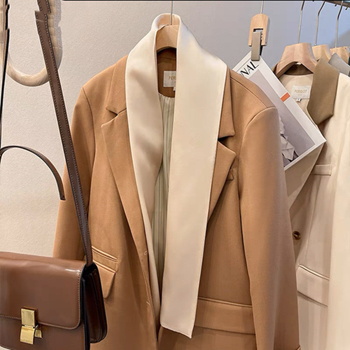 Fashion Women's Monochrome Double-layer Ribbon Scarf