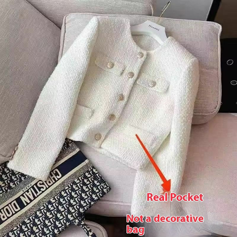 Korean Style Temperament Thickening Coarse Flower Short Fashionable Jacket