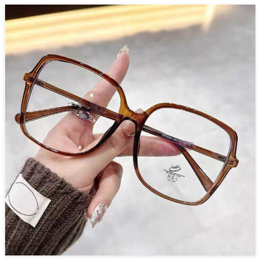 Facial Non-makeup Gadget Black Oversized Glasses With Myopia