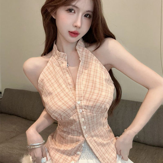 Sweet V-neck Tube Top Beautiful Shirt