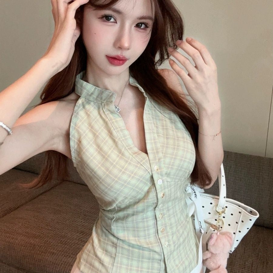 Sweet V-neck Tube Top Beautiful Shirt