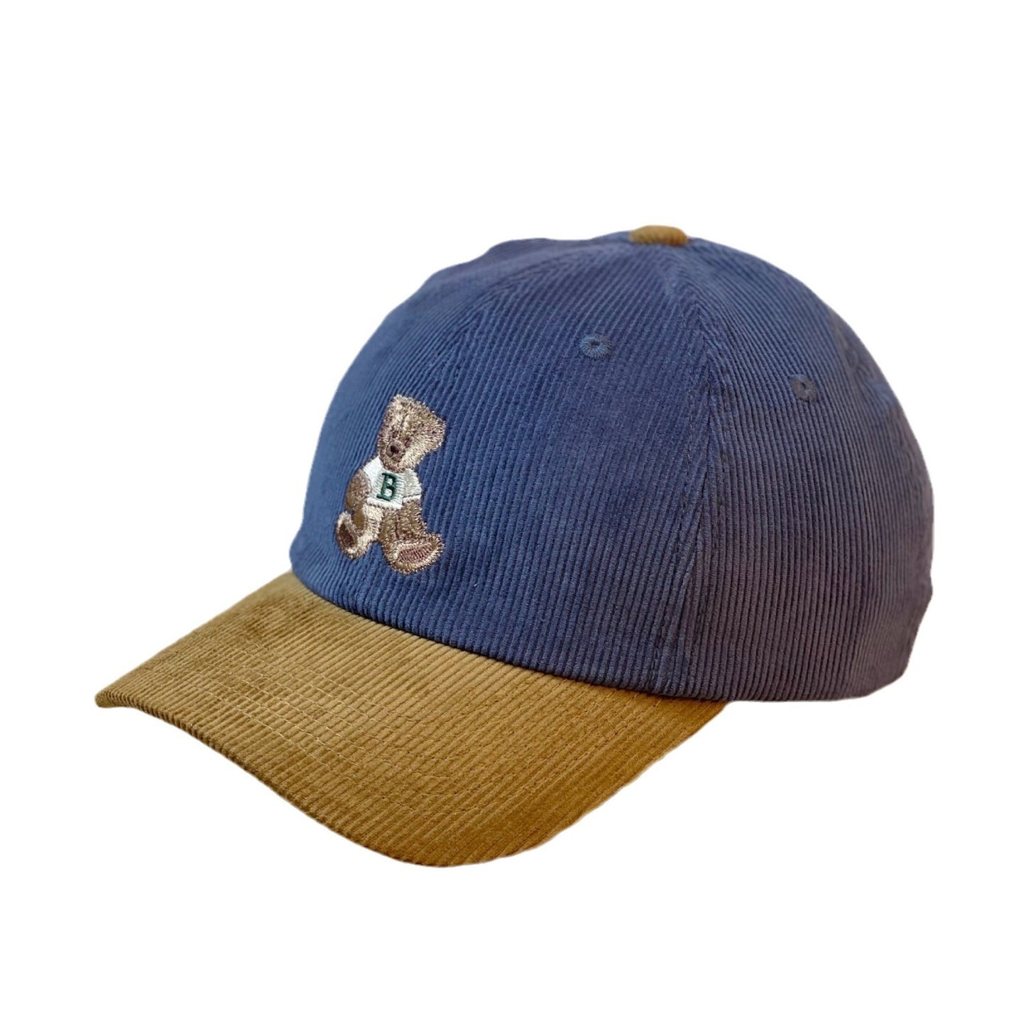 Color Matching Little Brown Bear Corduroy Peaked Cap