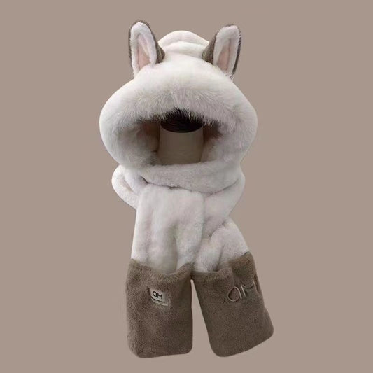 Winter Female Warm Cartoon Ear Protection Plush Bonnet