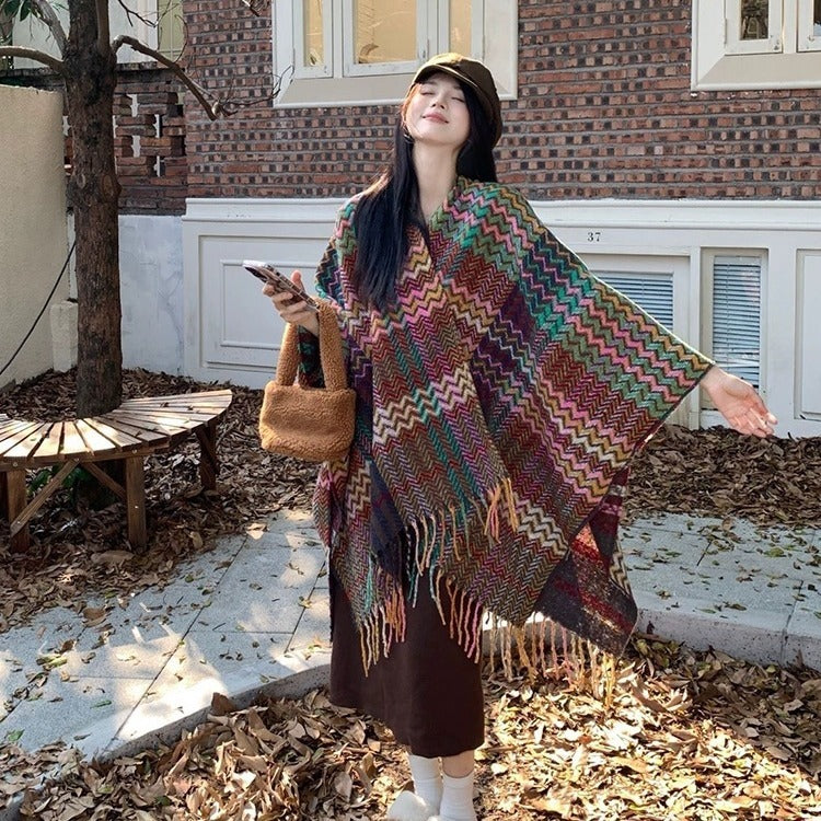 Cozy Thickened Tassel Wrap