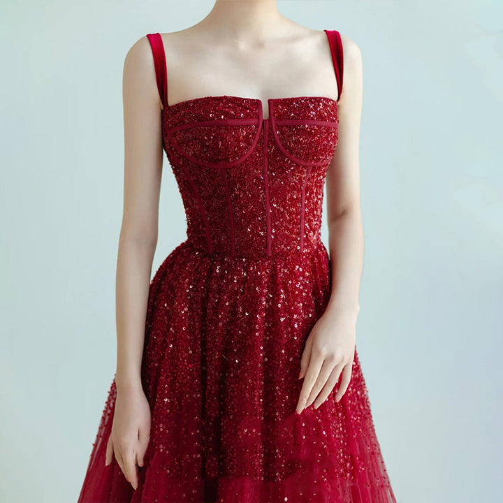 Elegant Sequin Bridal Dress
