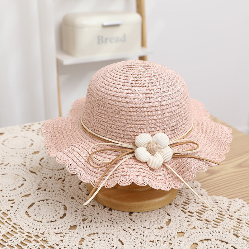 Girls' Sun-proof Sun Straw Hat Bag