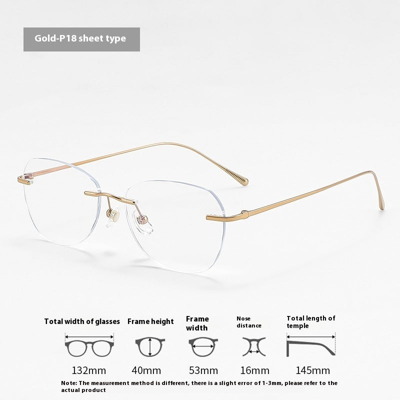 Fashion Graceful Personality Frameless Glasses Women