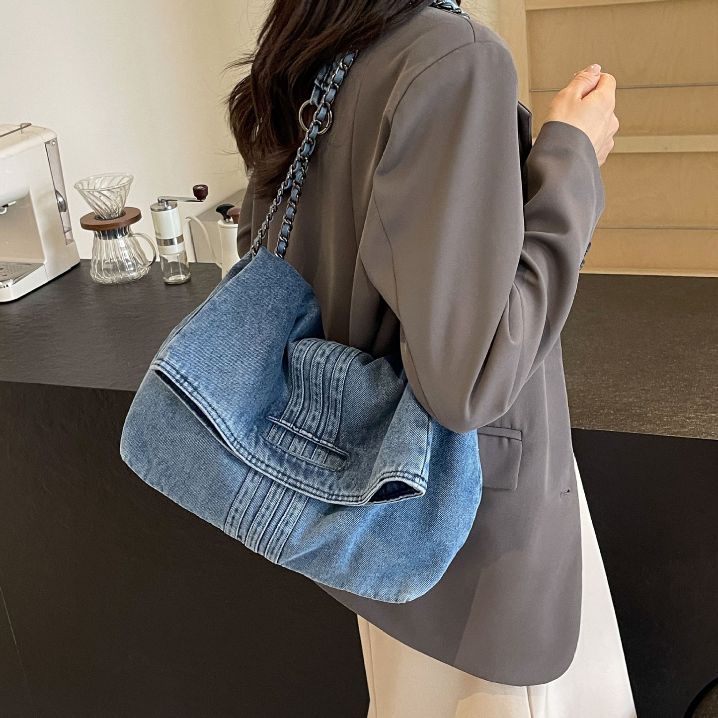 Denim Fashion Simple Shoulder Messenger Bag