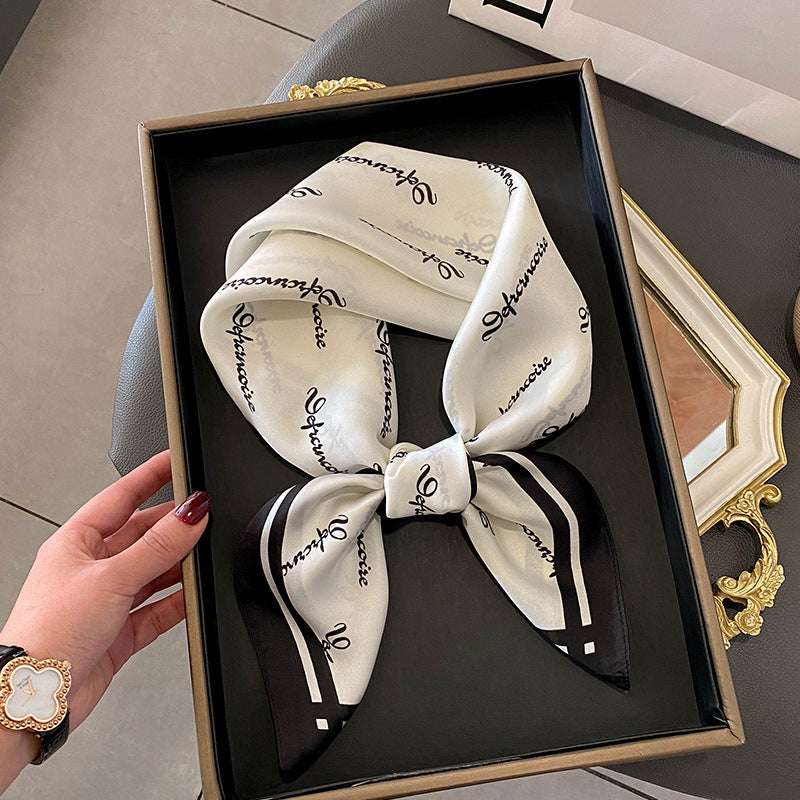 Stewardess Neck Protection Business Wear Matching Shirt Thin Scarf