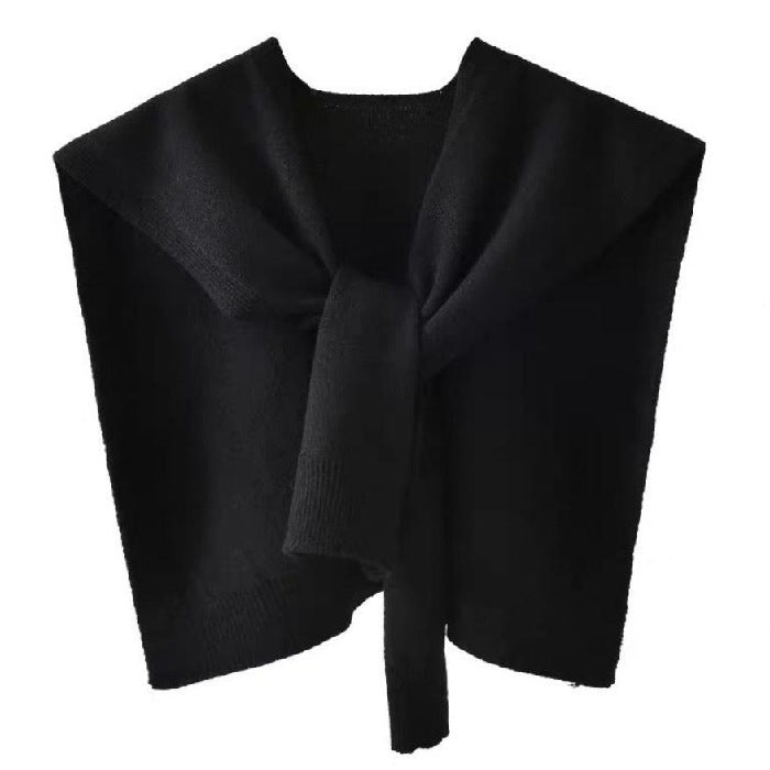 Women's Cored Yarn Knitted Shawl Spring Autumn Outerwear Waistcoat