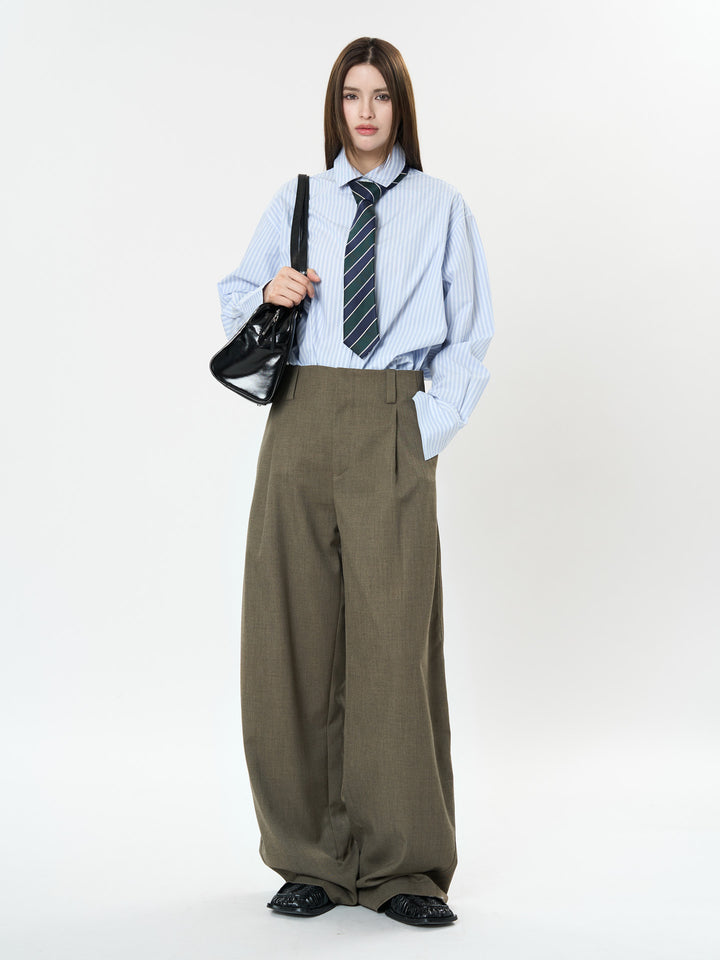 Profile Suit Pants Vertical And Smooth Casual Straight Trousers