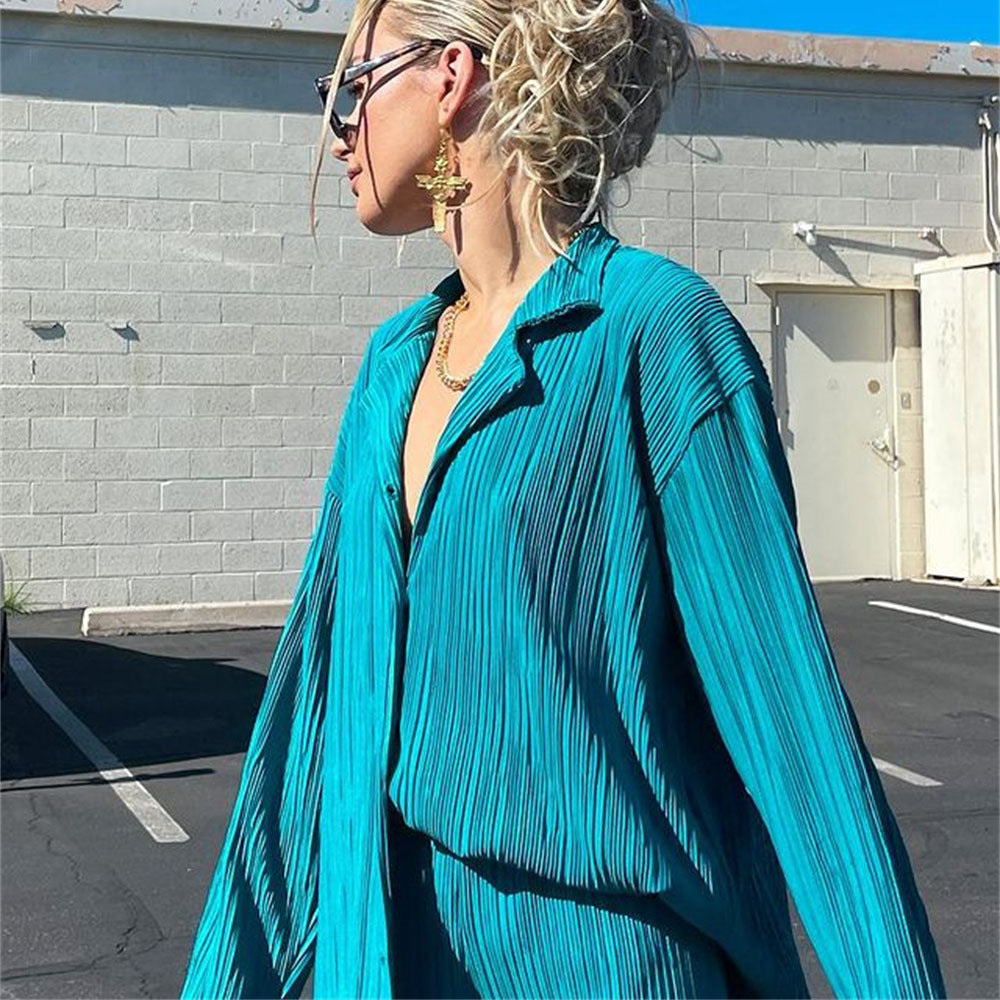 Shirt & Straight Leg Trousers Set