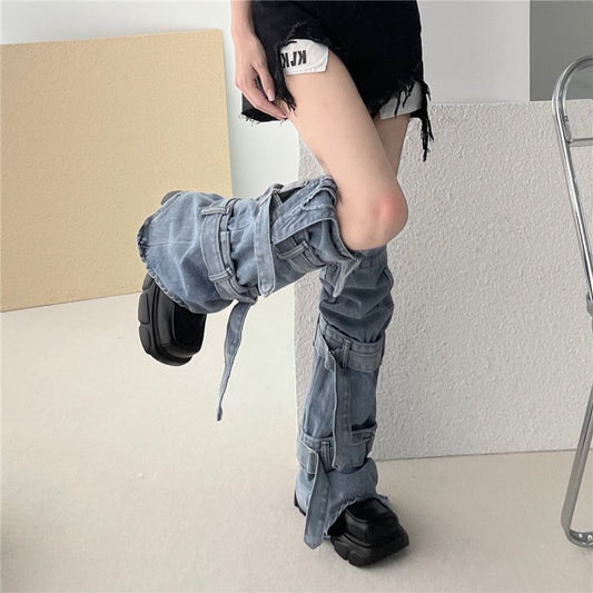 Jeans Foot Sock Sweet Cool Millennium Hot Girl Design Sense