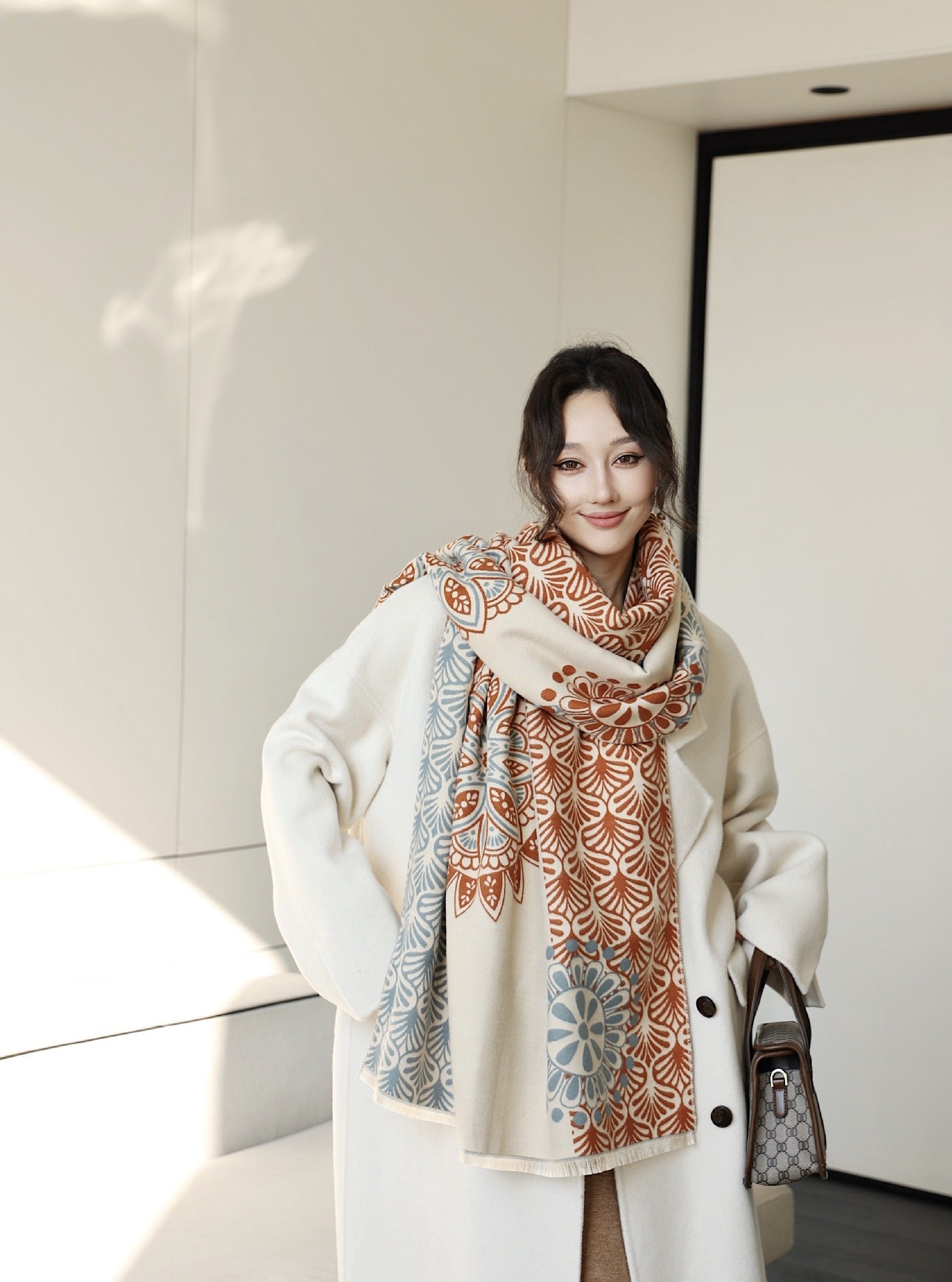 Autumn And Winter High Sense Office Shawl Dual-use Korean Style