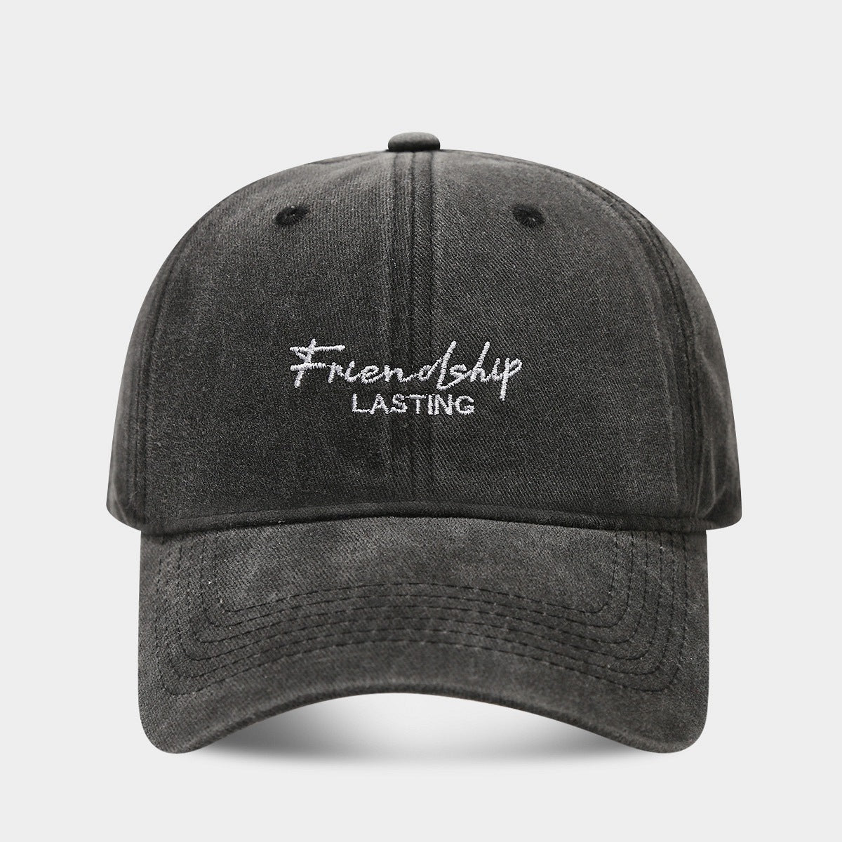 Soft Top Show Face A Little Retro Distressed Peaked Cap Couple