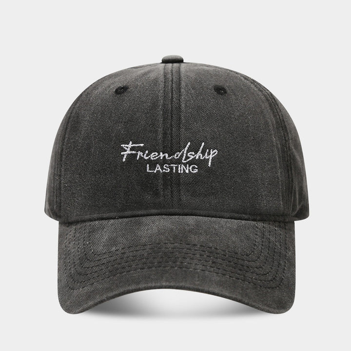 Soft Top Show Face A Little Retro Distressed Peaked Cap Couple