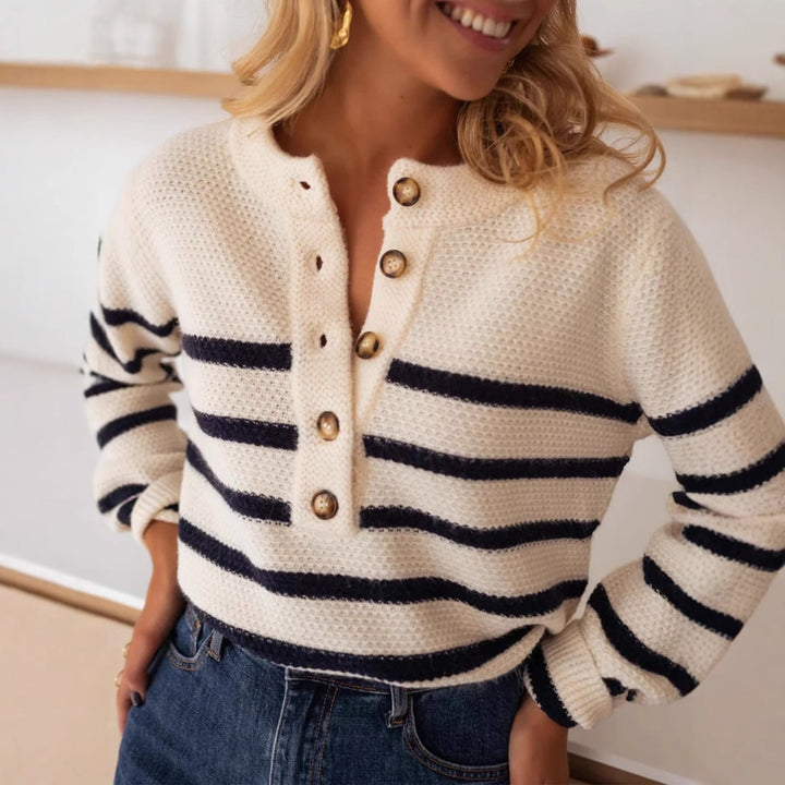 Striped cardigan sweater