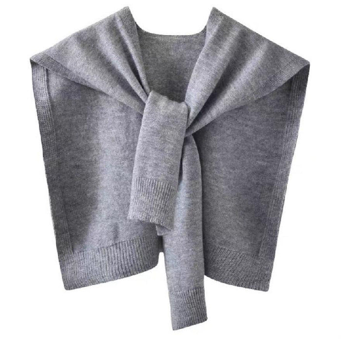 Women's Cored Yarn Knitted Shawl Spring Autumn Outerwear Waistcoat