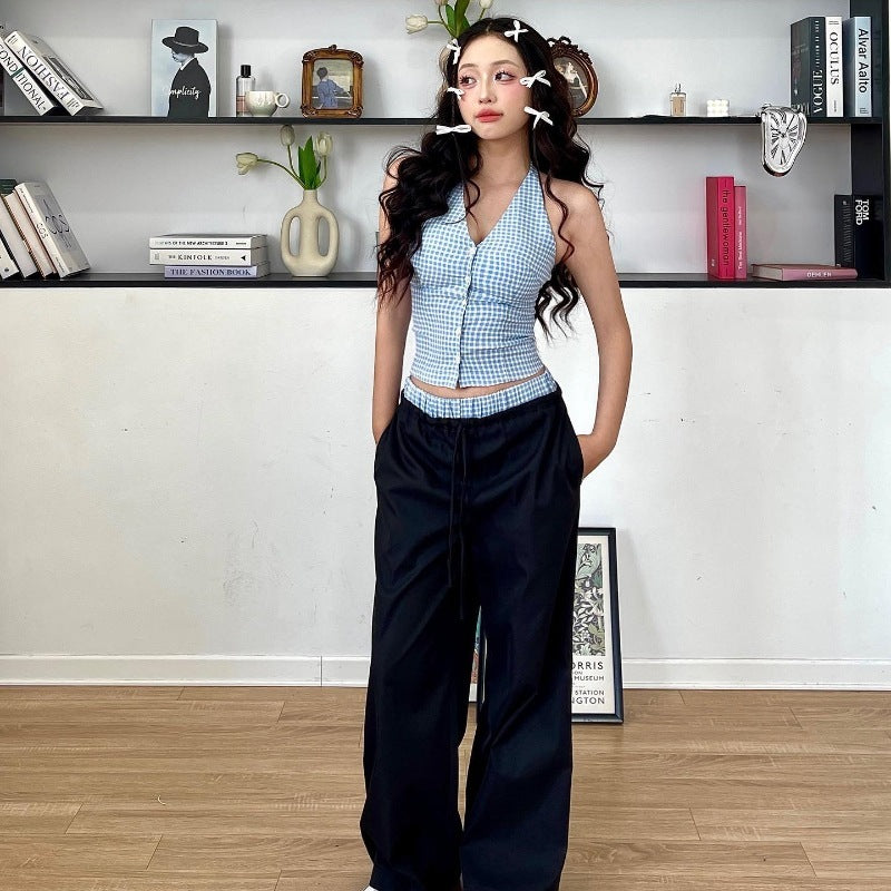 Vest Summer Casual Loose Lace Trousers Suit Women