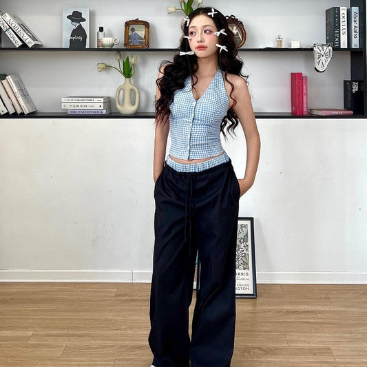 Vest Summer Casual Loose Lace Trousers Suit Women