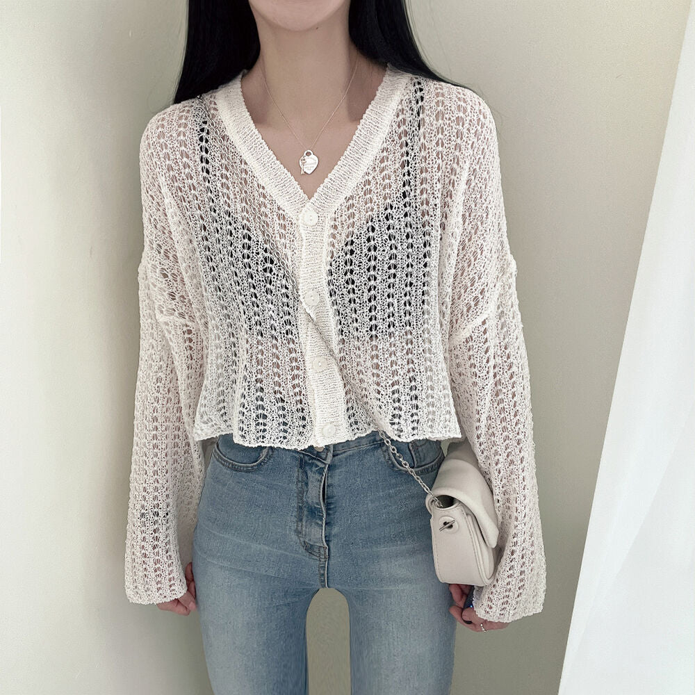 Thin Long Sleeve Cable-knit Sweater Women