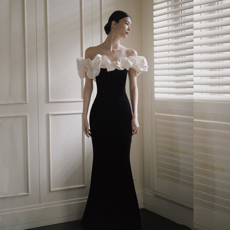 French Satin Bridal Dress