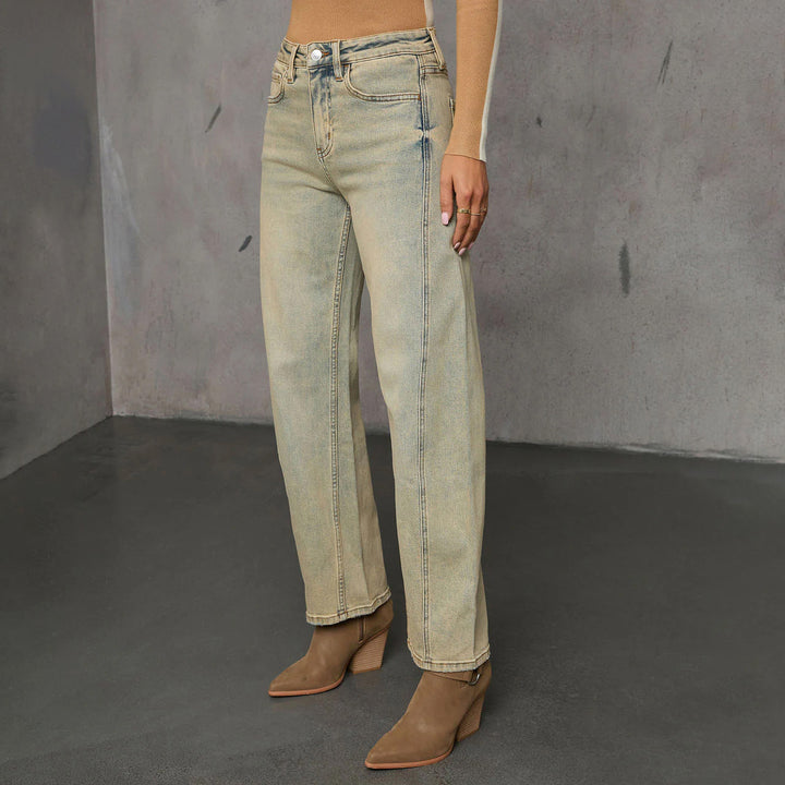 Retro Blue Women's Denim Trousers
