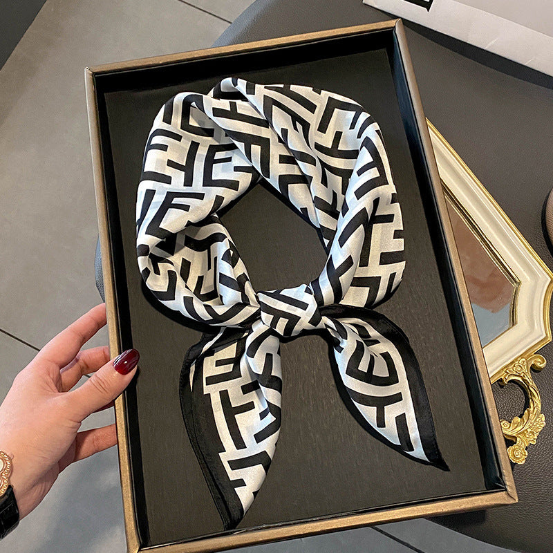 Stewardess Neck Protection Business Wear Matching Shirt Thin Scarf