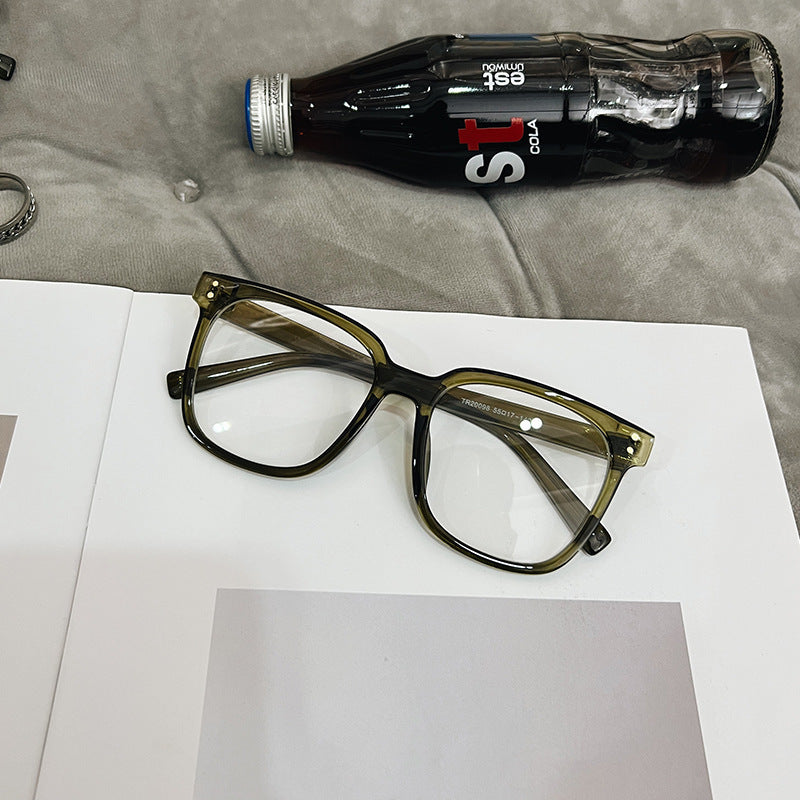 Internet Celebrity Vintage With Large Rims Glasses Women's Korean-style Ins Round Face