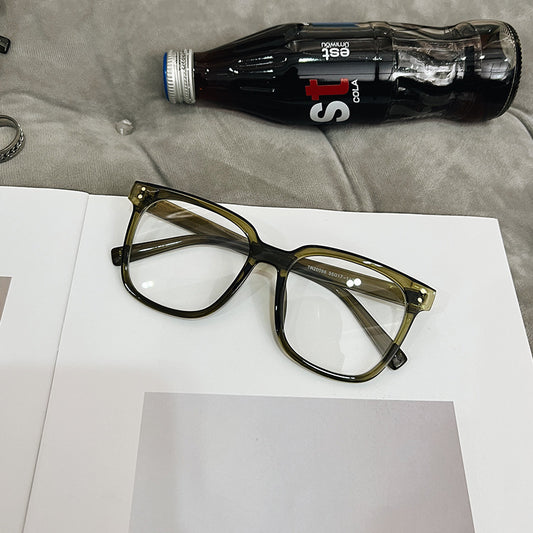 Internet Celebrity Vintage With Large Rims Glasses Women's Korean-style Ins Round Face