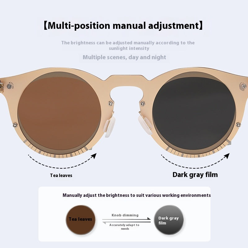 Rotating Adjustable Color Changing UV Resistant Sunglasses