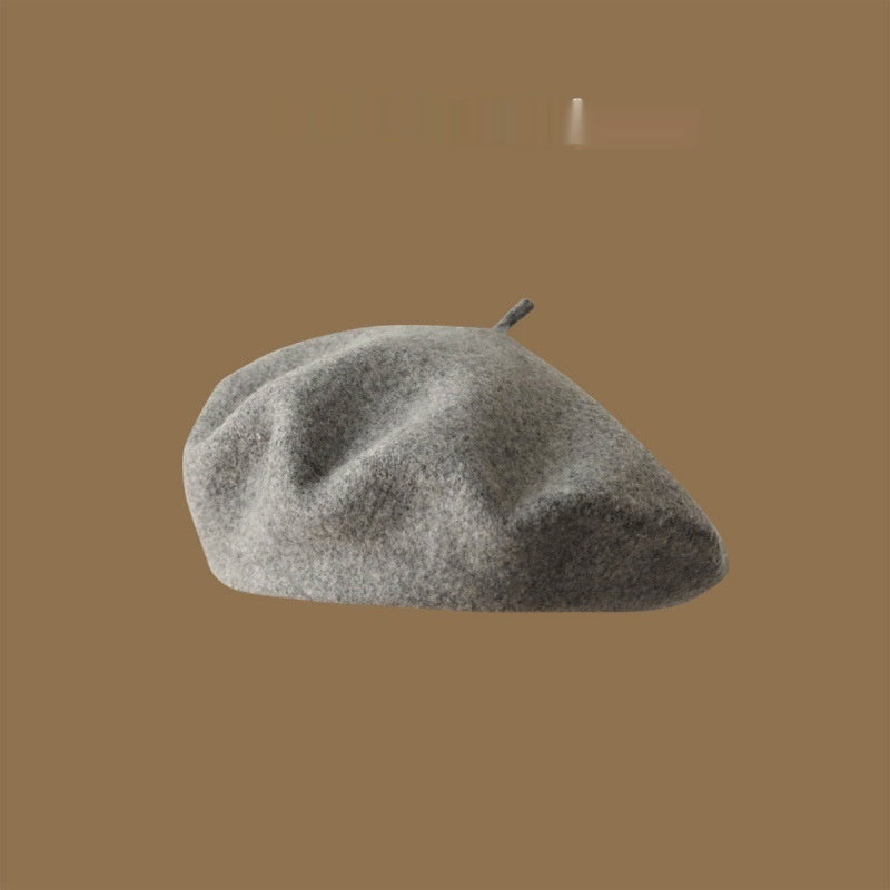 Wool Beret Girls' Japanese Style Artistic Vintage Painter Hat