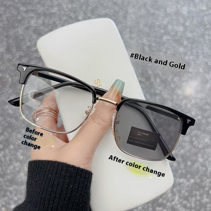 Korean Version HD Eye Protection Anti-Blue Ray Plain Glasses