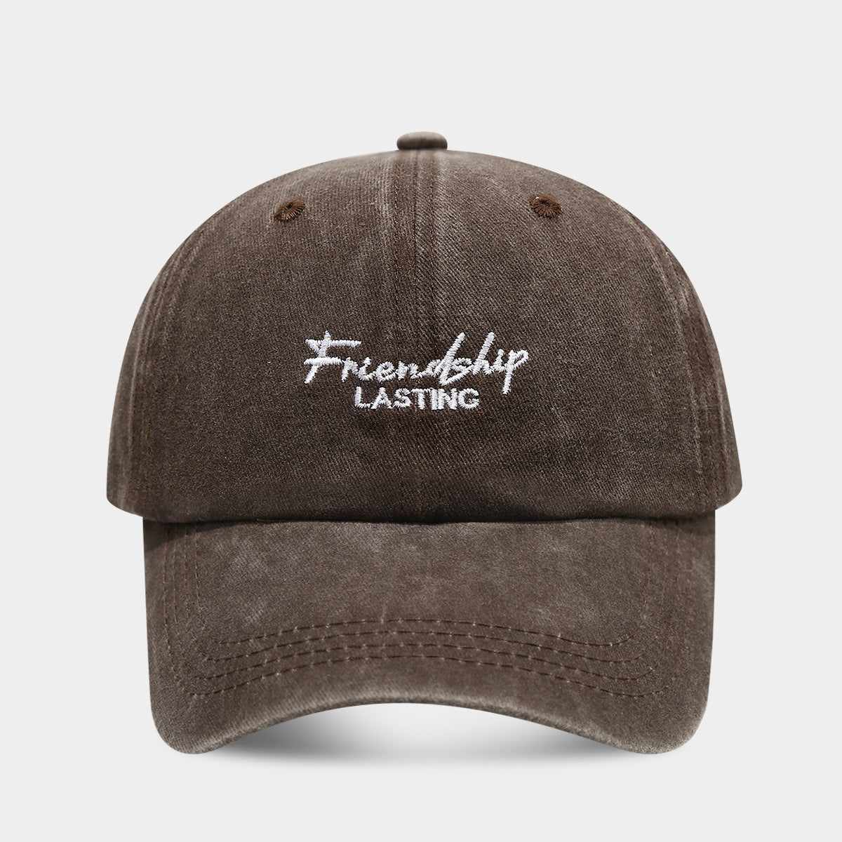 Soft Top Show Face A Little Retro Distressed Peaked Cap Couple